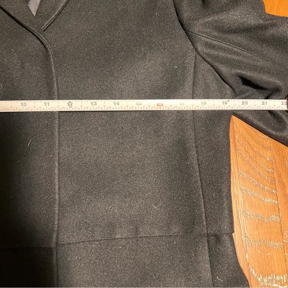 Jil Sander Coat Women Size 40 US 8 Wool Angora Black Long Button - Picture 6 of 11